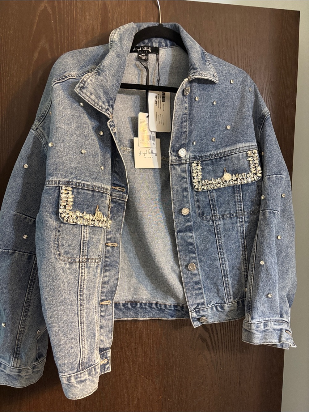 Embellished Denim Jacket - Light Blue